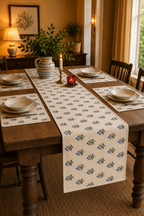 Table Set - Blue Flowers