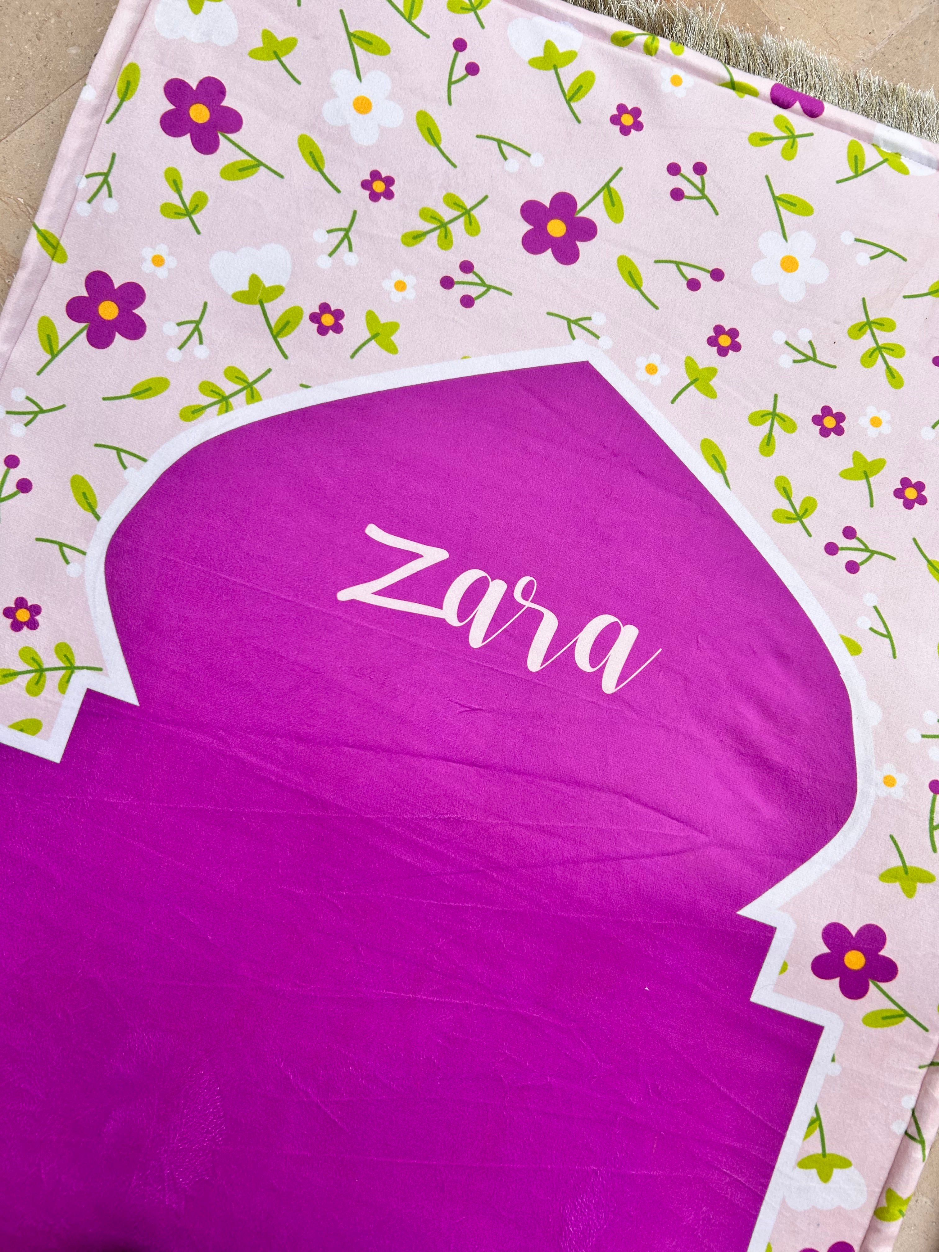 Kids Mat - Floral Purple