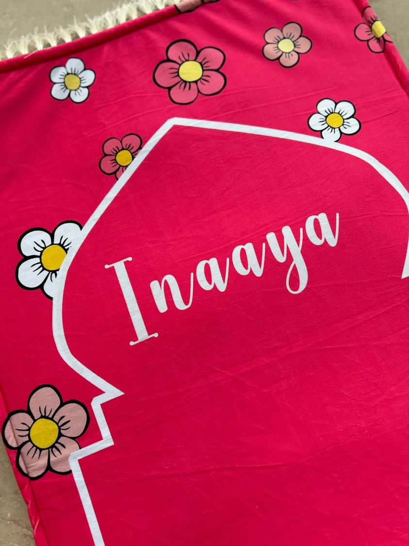 Kids Prayer Mat - Pink Flowers